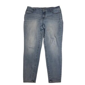 Maurices Womens High Rise Skinny Jeans Medium Wash Blue Denim Size XL-R 16 18